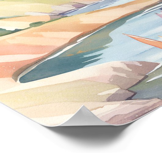 Segelschiff | Rhode Island Poster (Ecke)