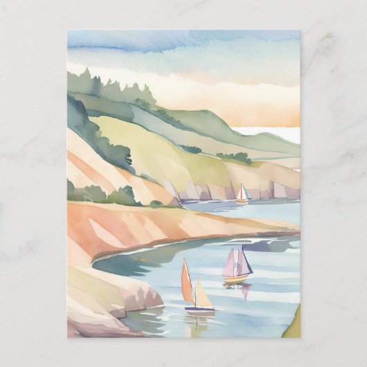 Segelschiff | Rhode Island Postkarte (Vorderseite)