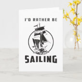 Segelschiff Sailor Kapitän Funny Geschenk Idee Karte (Gelbe Blume)