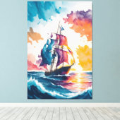 Segelschiff Sea Painting Leinwanddruck (Insitu (Holzboden))