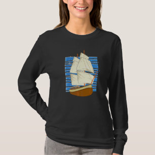 Segelschiff Segler Kapitän Schiff Segel Boot Segel T-Shirt