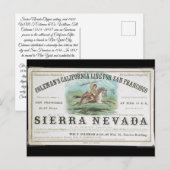 Segelschiff Sierra Nevada Clipper 1900 Postkarte (Vorne/Hinten)