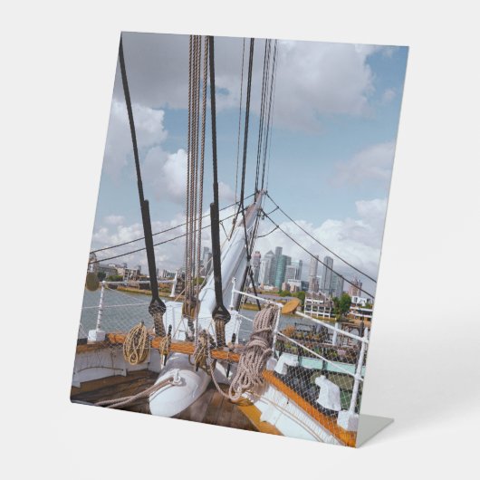 Segelschiff Sockelschild (Vorderseite)