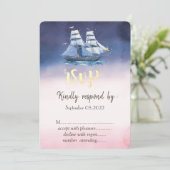 Segelschiff-Sterne UAWG Einladung (Stehend Vorderseite)