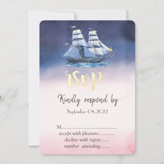 Segelschiff-Sterne UAWG Einladung (Vorderseite)