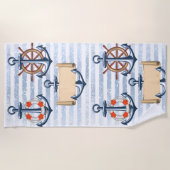 Segelschiff Strandtuch (Vorderseite)