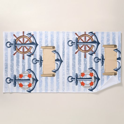 Segelschiff Strandtuch (Vorderseite)