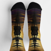 Segelschiff Sunset Seas & Orange Sky Socks Socken (Oben)