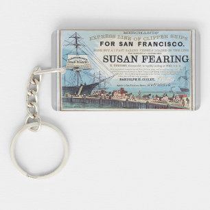 Segelschiff Susan Fearing Clipper 1900 Schlüsselanhänger