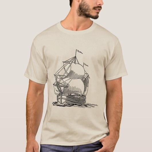 Segelschiff T-Shirt (Vorderseite)