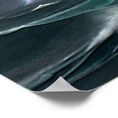 Segelschiff und Blitzkunst Poster (Ecke)