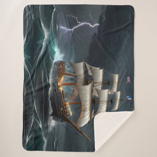 Segelschiff und Blitzkunst Sherpadecke (Vorderseite)