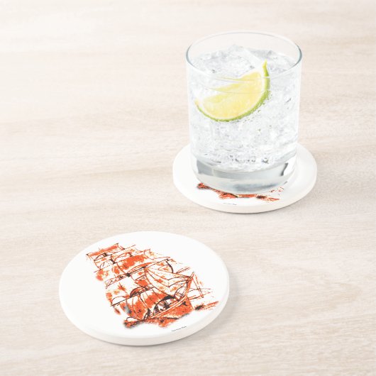 Segelschiff Untersetzer (Seite)