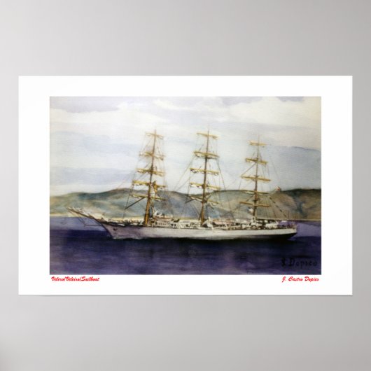 Segelschiff/Veleiro/Sailboat Poster (Vorne)