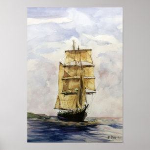 Segelschiff/Veleiro/Sailboat Poster