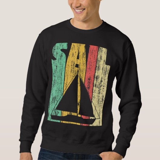 Segelschiff Vintag Segelschiff Schiffskapitän Sweatshirt (Vorderseite)