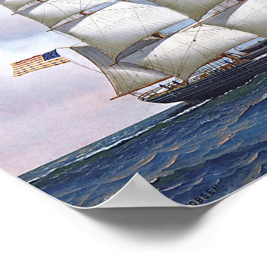 Segelschiff Vintage Poster (Ecke)