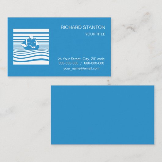 Segelschiff Visitenkarte (Vorne/Hinten)