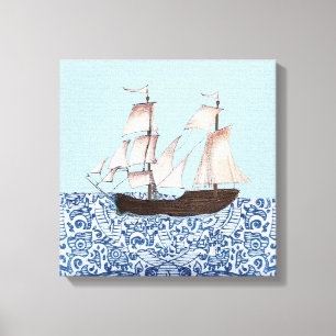 Segelschiff-Wandbehang, Mayflower Schiffs-Kunst, Leinwanddruck
