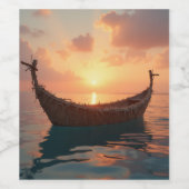 Segelschiff Wine Flaschenetikett Weinetikett (Einzelnes Label)