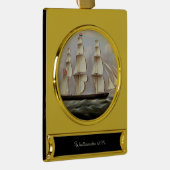 Segelschiff Woolloomooloo 1850 Banner-Ornament Gold (Rechts)