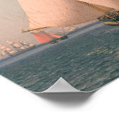 Segelschiffe bei mildem Wind Poster (Ecke)