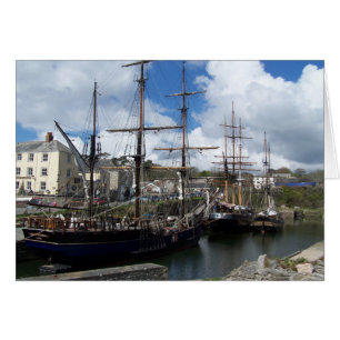 Segelschiffe Charlestown Hafen Cornwall Foto