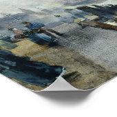 Segelschiffe im Hamburger Hafen, 1889 Poster (Ecke)