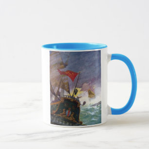 Segelschiffe in einem stürmischen Meer Tasse