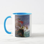 Segelschiffe in einem stürmischen Meer Tasse (Links)