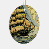 Segelschiffe Keramik Ornament (Rechts)