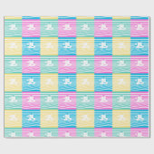 Segelschiffe Muster Geschenkpapier (Flach)
