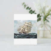 Segelschiffe Postkarte (Stehend Vorderseite)