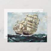 Segelschiffe Postkarte (Vorne/Hinten)