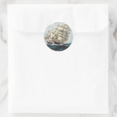 Segelschiffe Runder Aufkleber (Tasche)