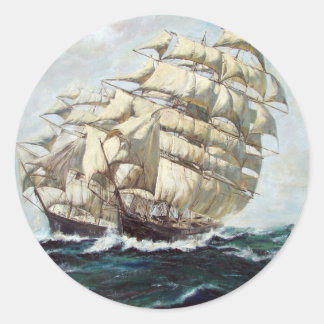 Segelschiffe Runder Aufkleber