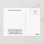 Segelschiffe und Dampfschiffe Postkarte (Rückseite)