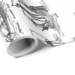 SEGELSCHIFFE VON FRÜHER GESCHENKPAPIER