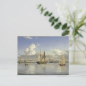 Segelschiffe vor der Burg Kronborg, Schweden, 1880 Postkarte (Stehend Vorderseite)