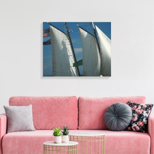 SEGELSCHIFFFAHRZEUG WRAPPED CANVAS LEINWANDDRUCK (Insitu (Wohnzimmer))