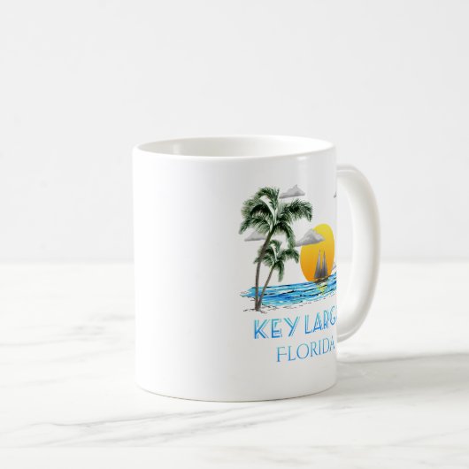 Segelschlüssel Largo Florida Keys Kaffeetasse (VorderseiteRechts)