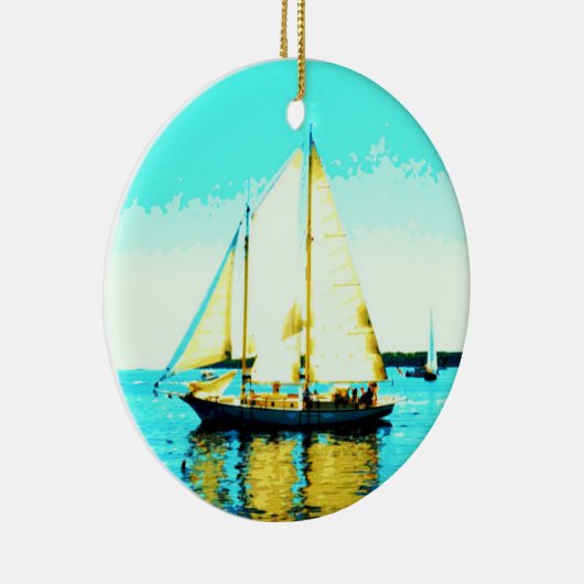 Segelschöpferdekoration Keramik Ornament (Rechts)