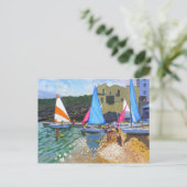 Segelschule Calella de Palafrugsta Postkarte (Stehend Vorderseite)