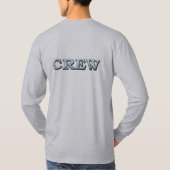 Segelschule Crew Text Illustration Mens Long Sleev T-Shirt (Rückseite)