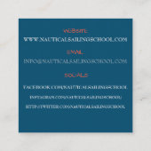 Segelschule Instruktor/White Segelboot Quadratische Visitenkarte (Rückseite)