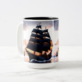 Segelsicherheit Zweifarbige Tasse (Vorderseite Links)