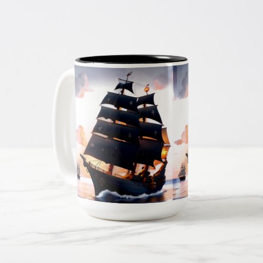 Segelsicherheit Zweifarbige Tasse (Vorderseite Links)