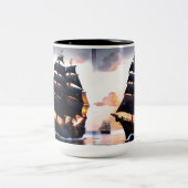 Segelsicherheit Zweifarbige Tasse (Mittel)