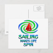 Segelspins Postkarte (Vorne/Hinten)