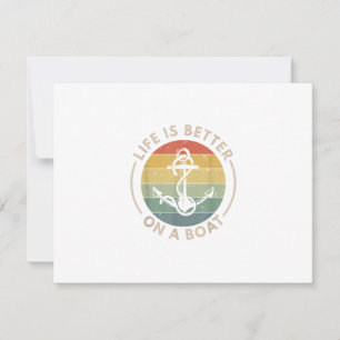 Segelsport Segeln Segelboot Leben ist besser RSVP Karte